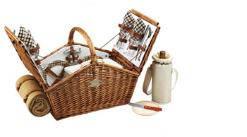 Huntsman Picnic Basket for Four with Blanket 